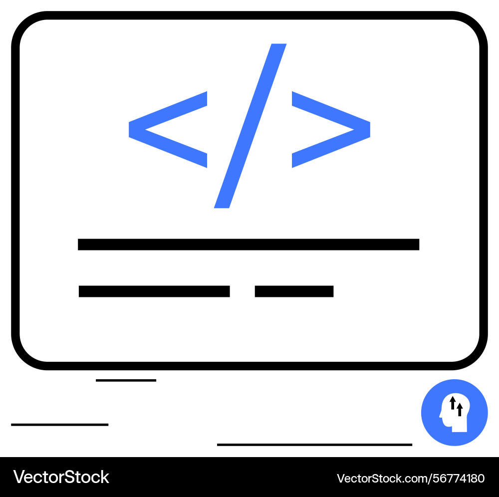 Minimalistisches Design mit HTML-Code-Syntax Minimalistisches Design mit HTML-Code-Syntax vektorbild