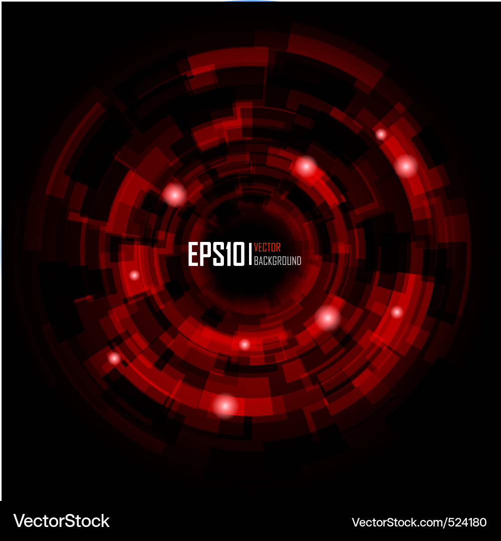 Neon Circle Background - Abstract Tech Vector Image