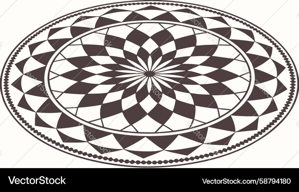 Radial geometric pattern design generative Vector Image