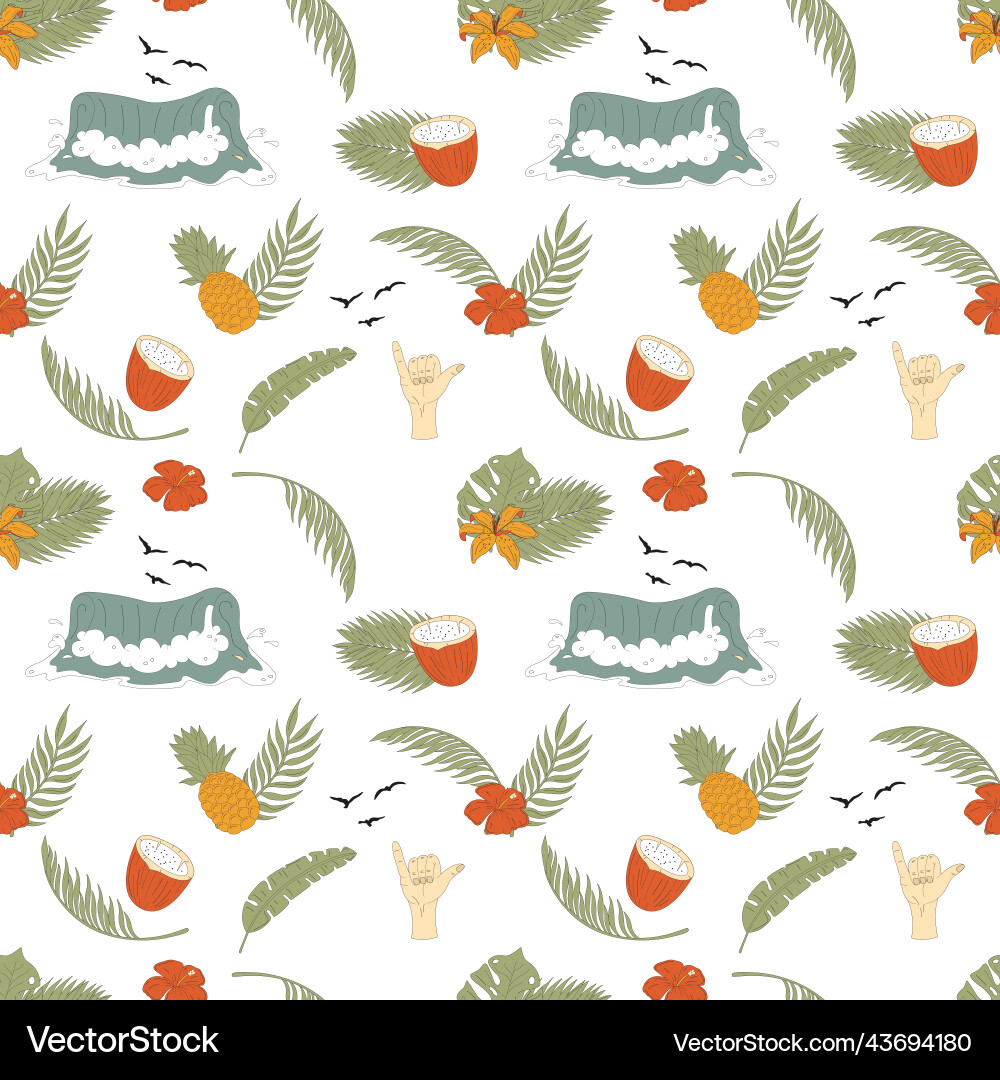 Seamless pattern with hand-drawn elements Seamless pattern with hand-drawn elements vector image