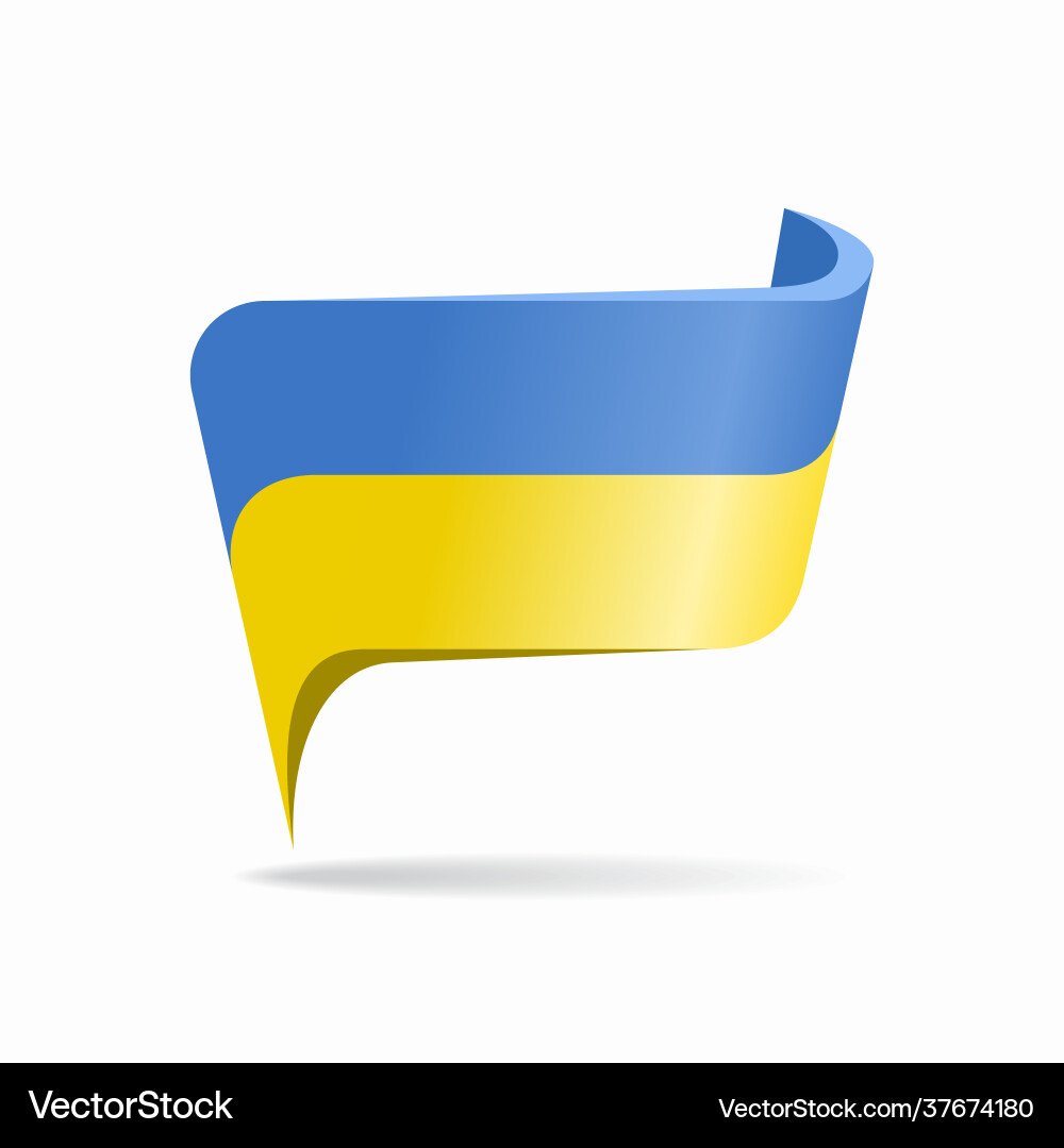 Ukrainian flag map pointer layout Ukrainian flag map pointer layout vector image