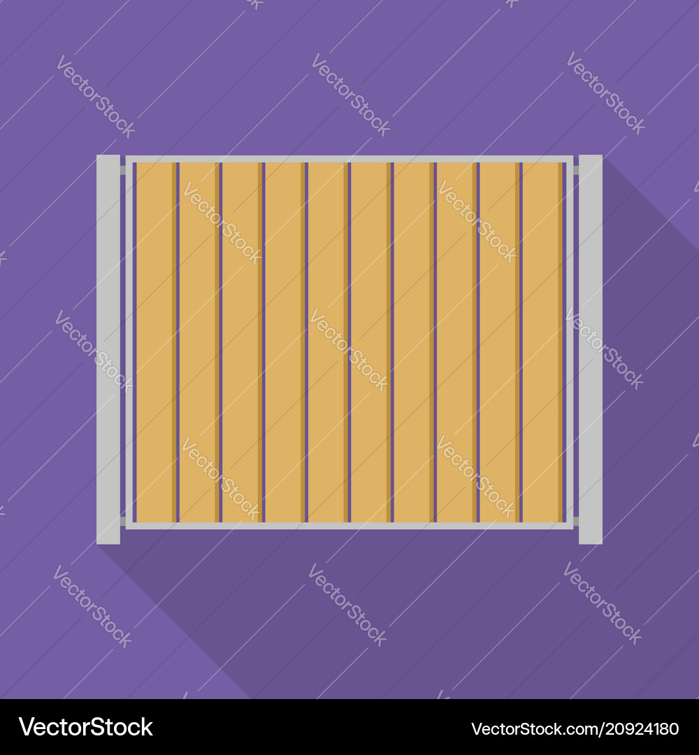Wall fence icon flat style Vector Image