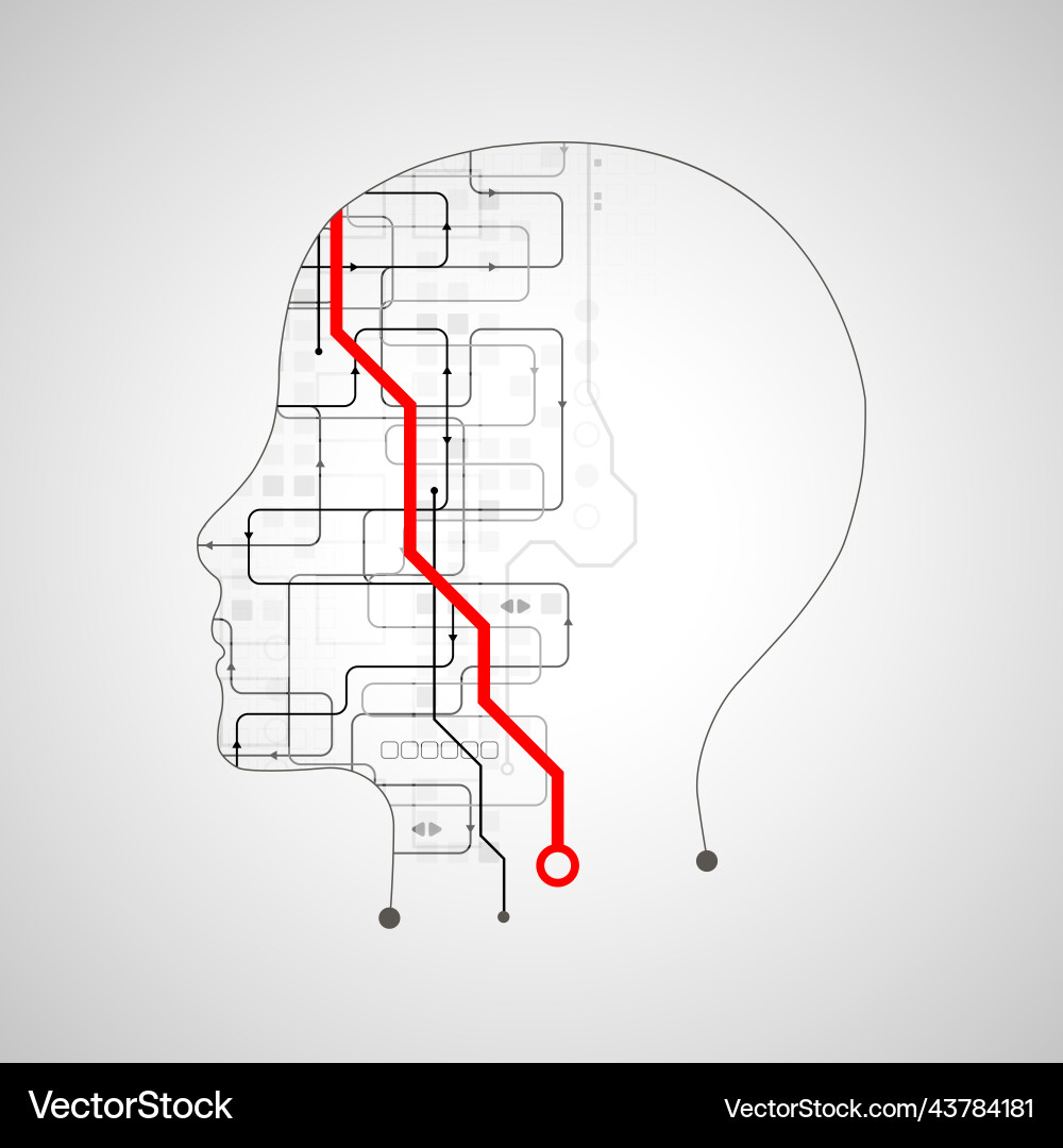 Artificial intelligence ai and big data concept Artificial intelligence ai and big data concept vector image