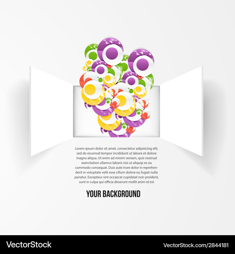 Background window and circle vector image