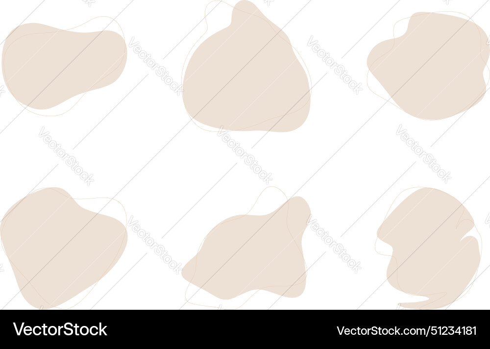 Blobs Flüssigkeit Formen Symbol visuellen Satz Vektorbild