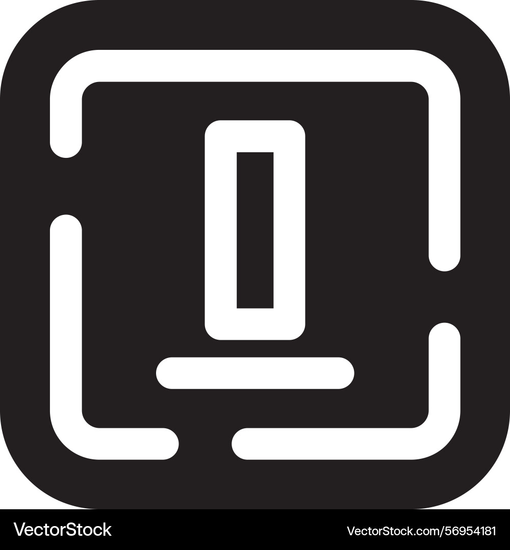 Bottom alignment icon design vector image