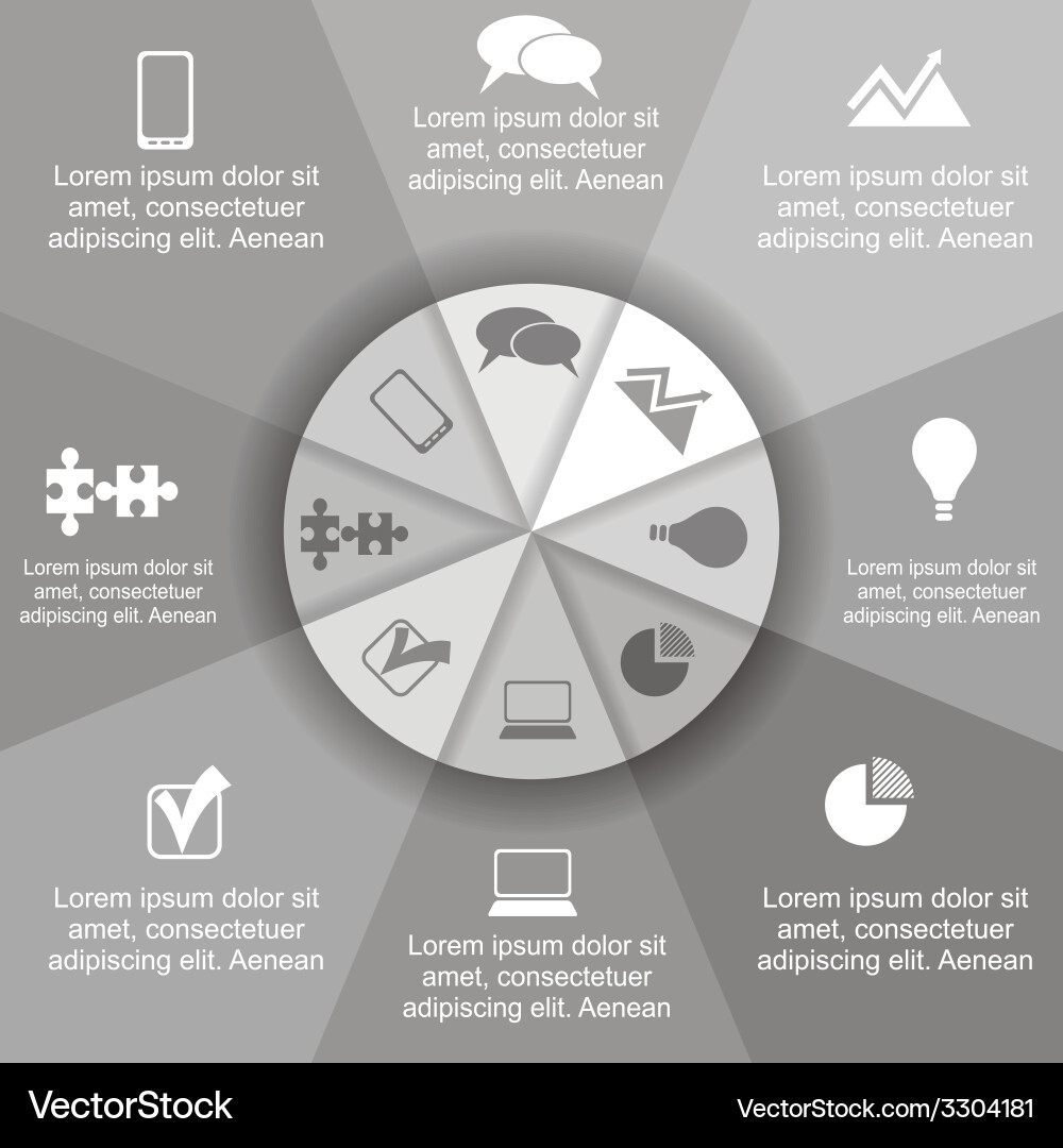 Circle infographic timeline element layout vector image