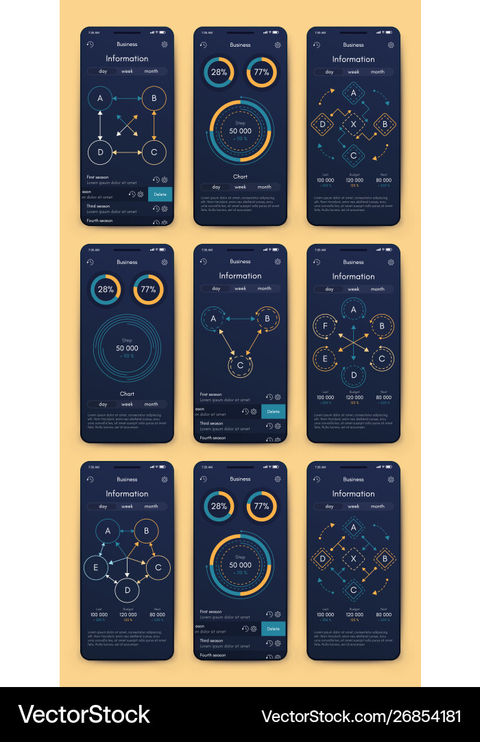 Different ui ux gui screens and flat web icons Different ui ux gui screens and flat web icons vector image