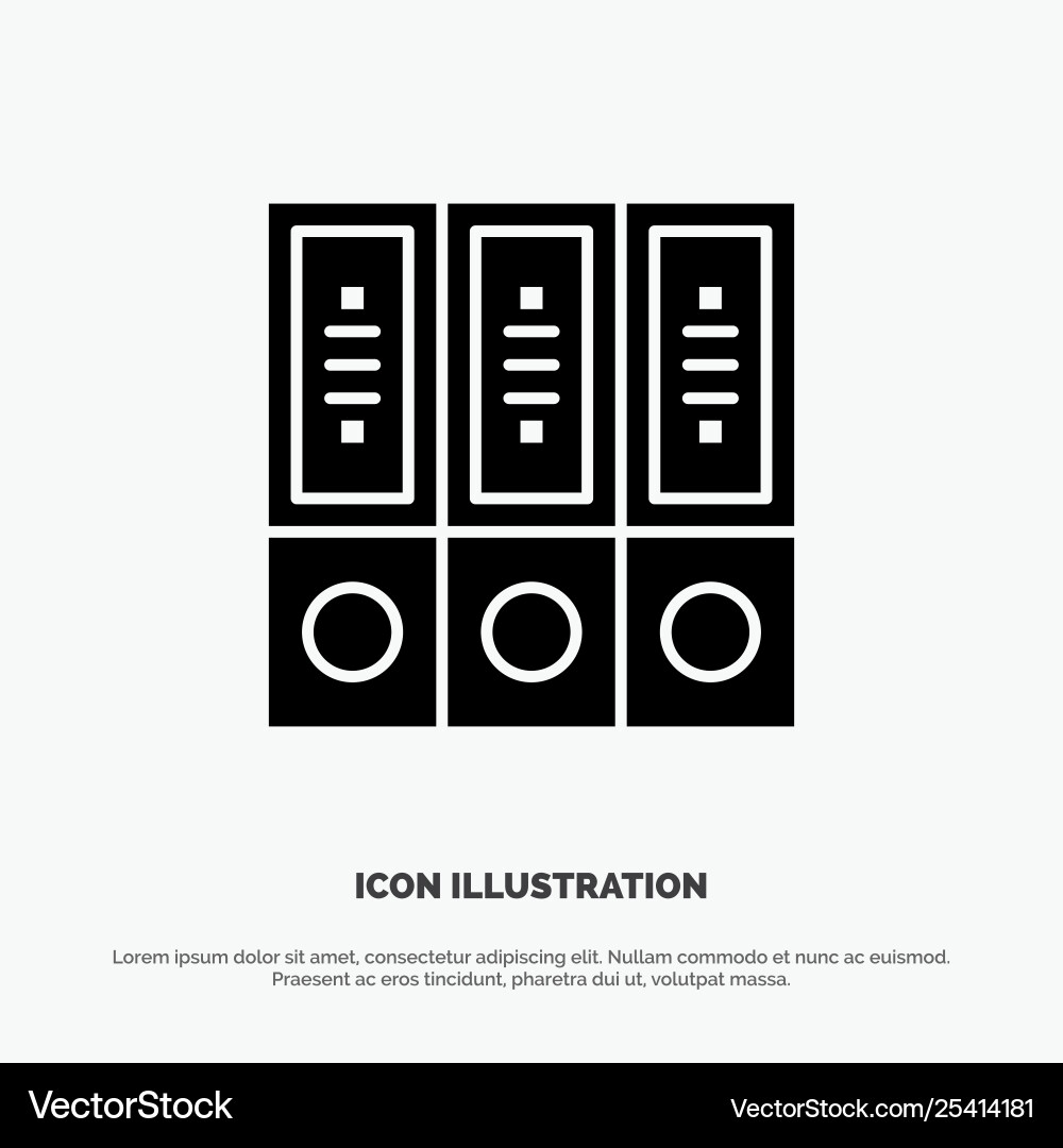 Files archive data database documents folders vector image
