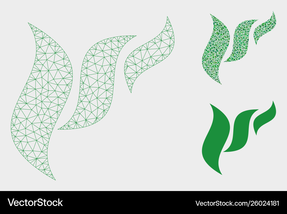 Flora abstraction mesh 2d model Flora abstraction mesh 2d model vector image