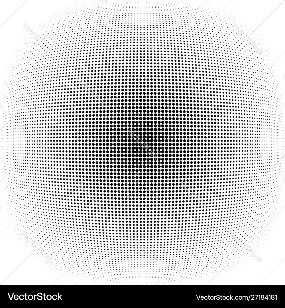 Half-tone dots circles dotted element sphere orb Half-tone dots circles dotted element sphere orb vector image