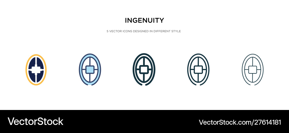 Ingenuity icon in different style two colored Ingenuity icon in different style two colored vector image