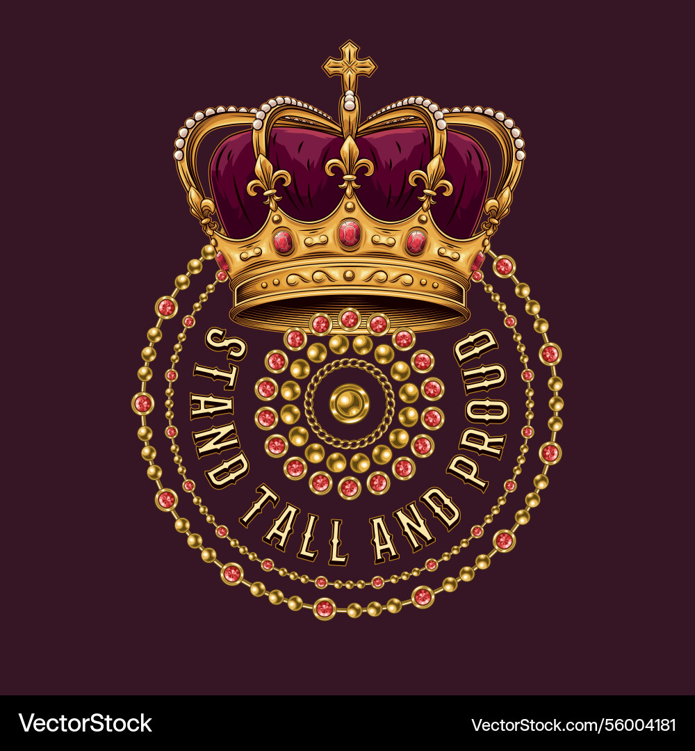 Kreisetikett mit kaiserlichen goldenen Kronentext Kreisetikett mit kaiserlichen goldenen Kronentext vektorbild