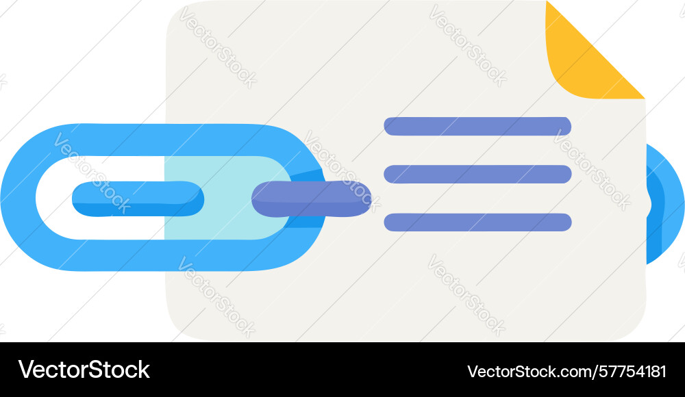 Linked document icon for interconnected files vector image