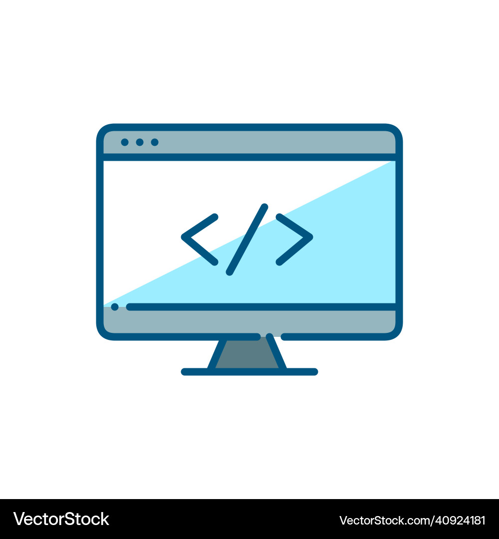 Programmierung Icon-Webcodierung in einem Browser Programmierung Icon-Webcodierung in einem Browser vektorbild