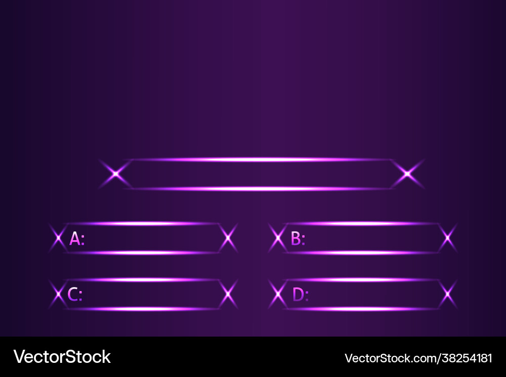 Question and answers template quiz game in tv Vector Image