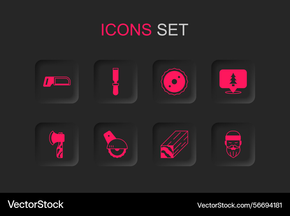 Set electric circular saw chisel tool hacksaw Vector Image