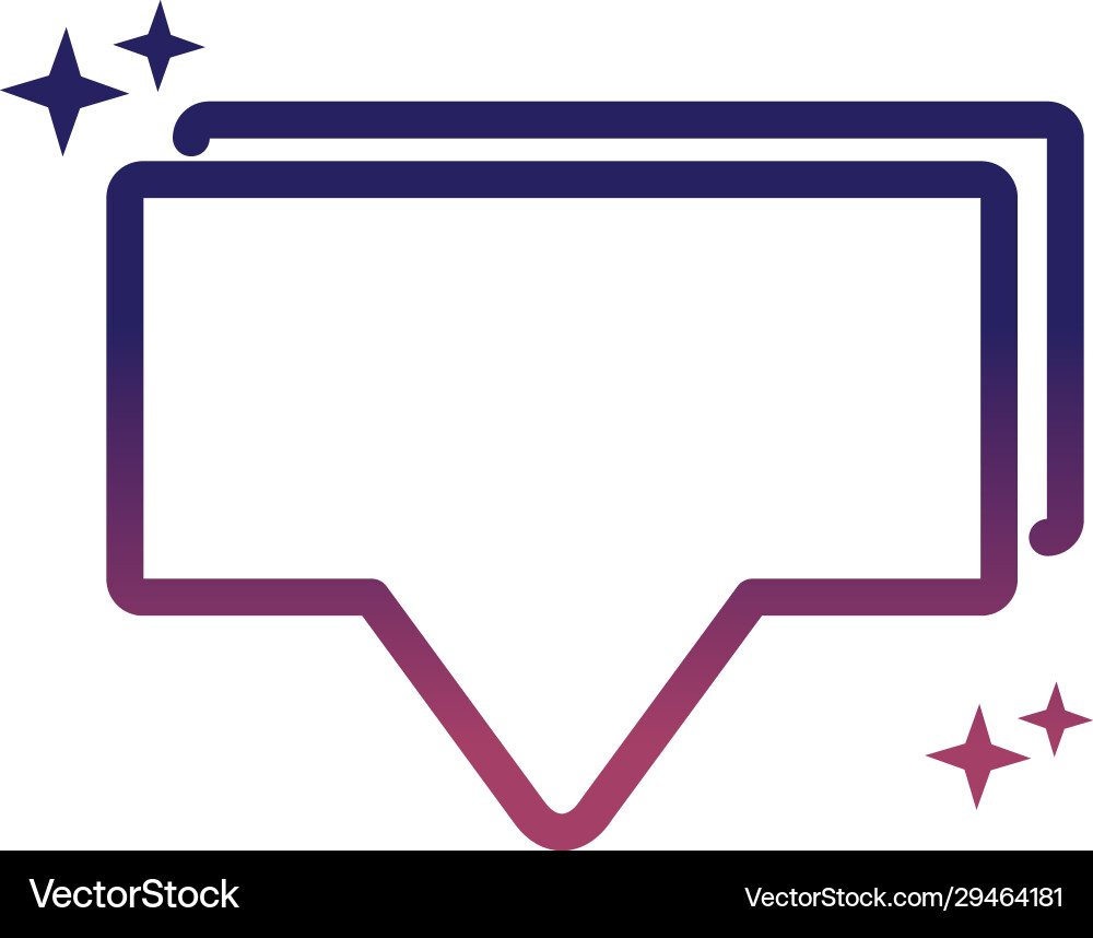 Talk bubble message social media gradient style vector image