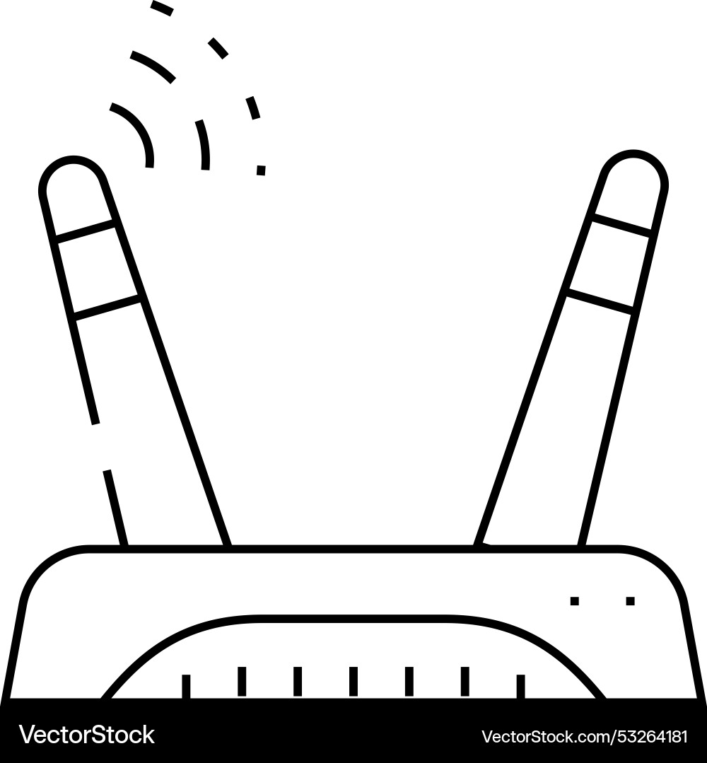 Wireless setup repair computer line icon Wireless setup repair computer line icon vector image