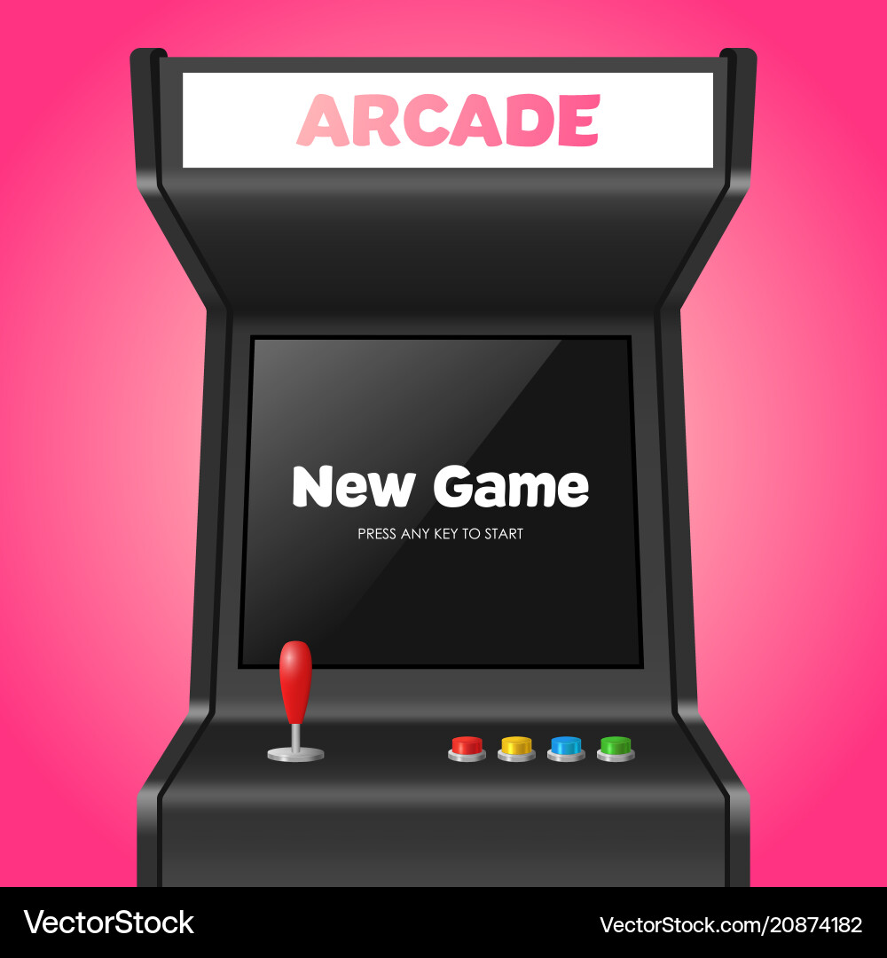 3D Arcade Game Machine vector image