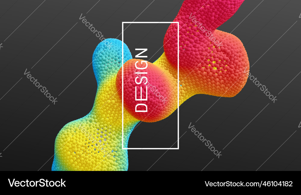 Abstract background with molecular structure 3d Vector Image