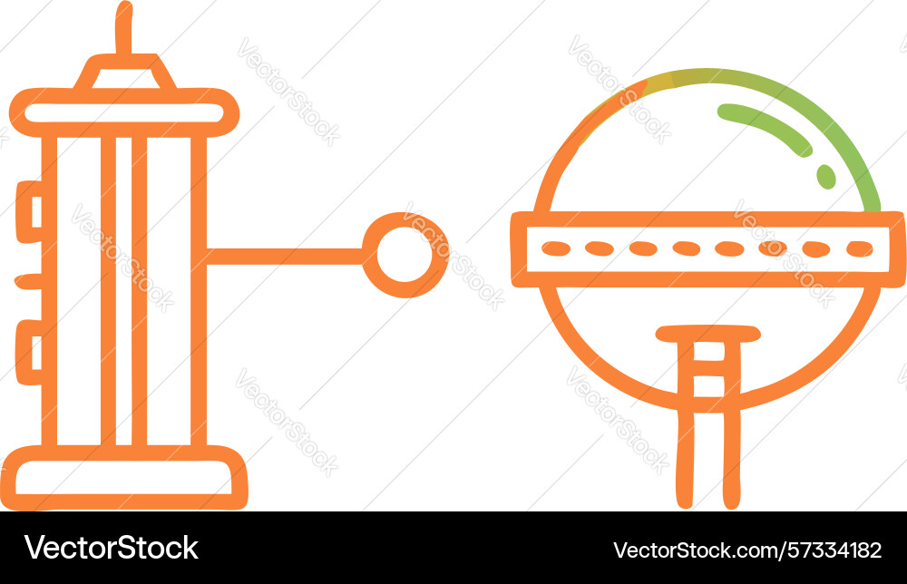 Abstract sci-fi tech device icon futuristic Vector Image