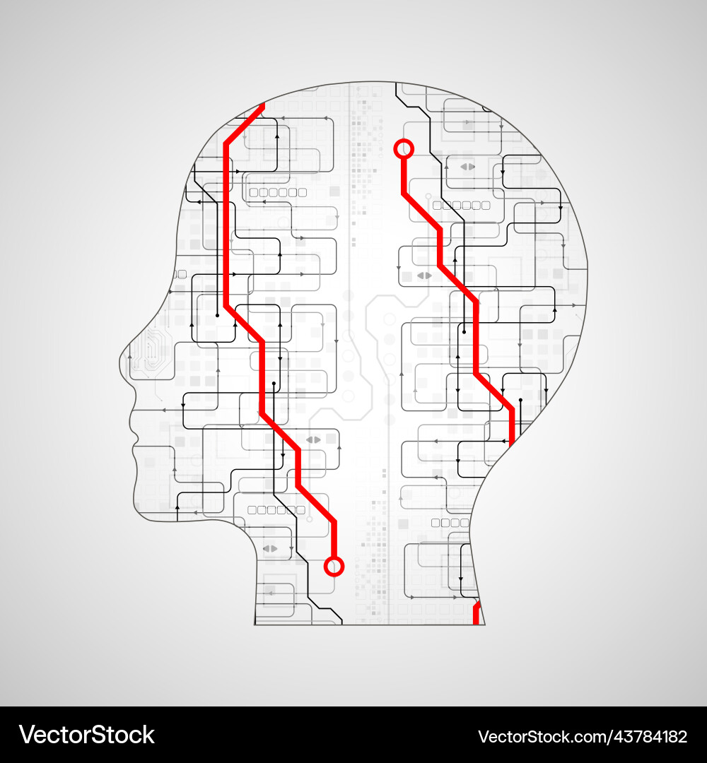 Artificial intelligence ai and big data concept Artificial intelligence ai and big data concept vector image