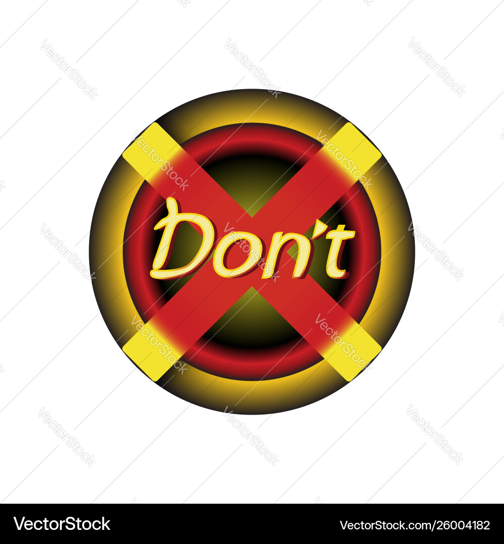 Button retro ui - dont push stop key old Button retro ui - dont push stop key old vector image