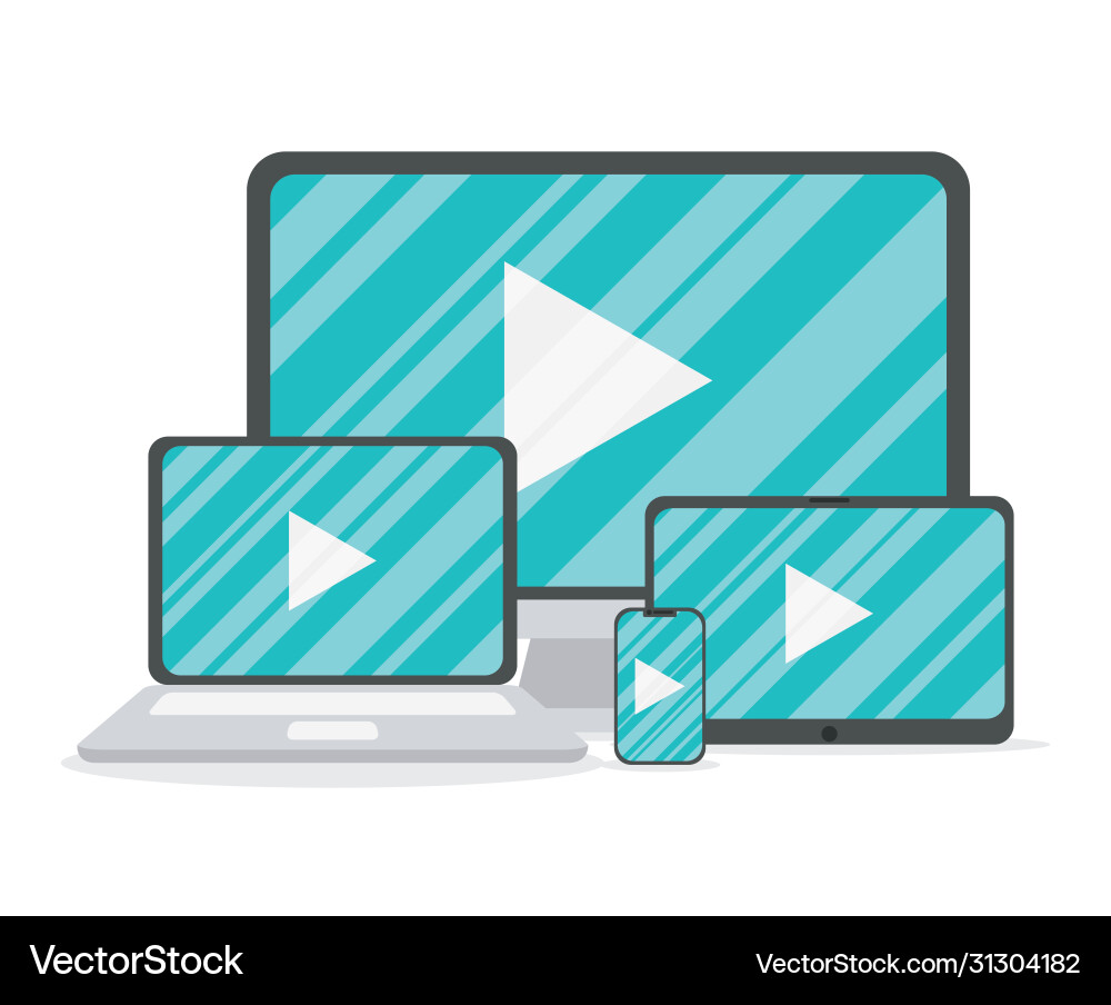 Electronic devices with media player buttons Electronic devices with media player buttons Vector Image