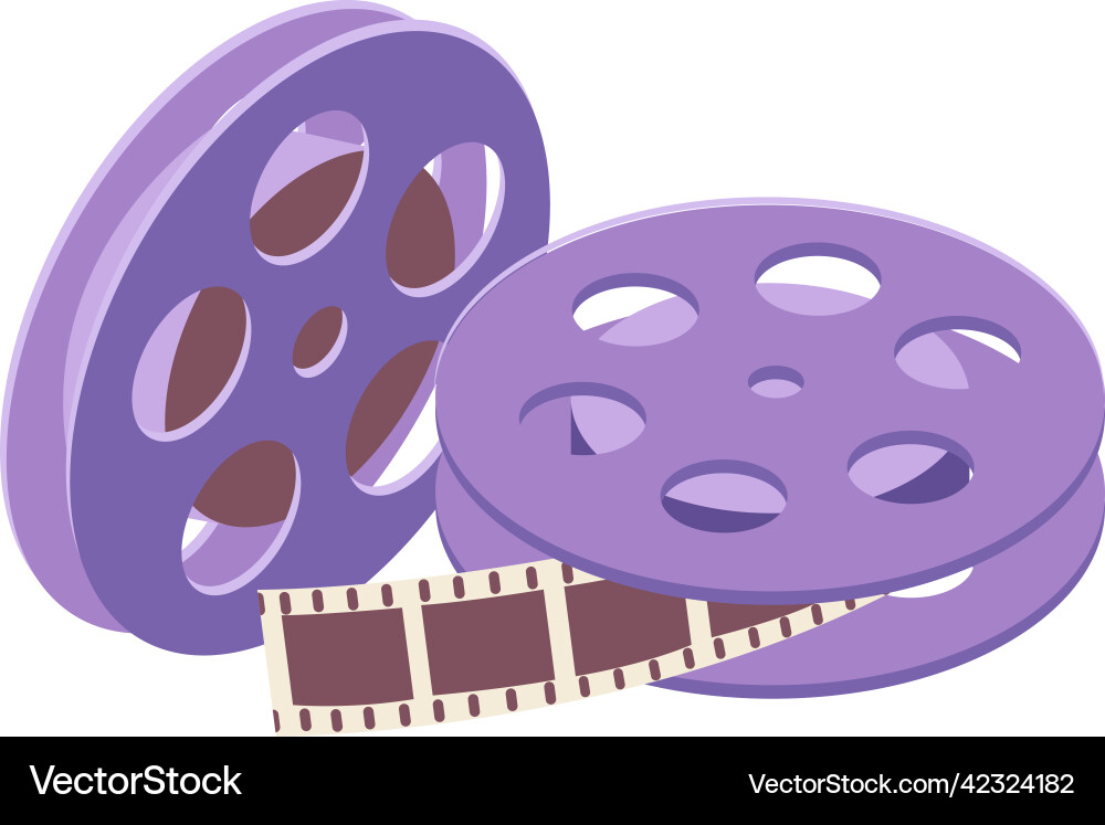 Film reels icon vector image