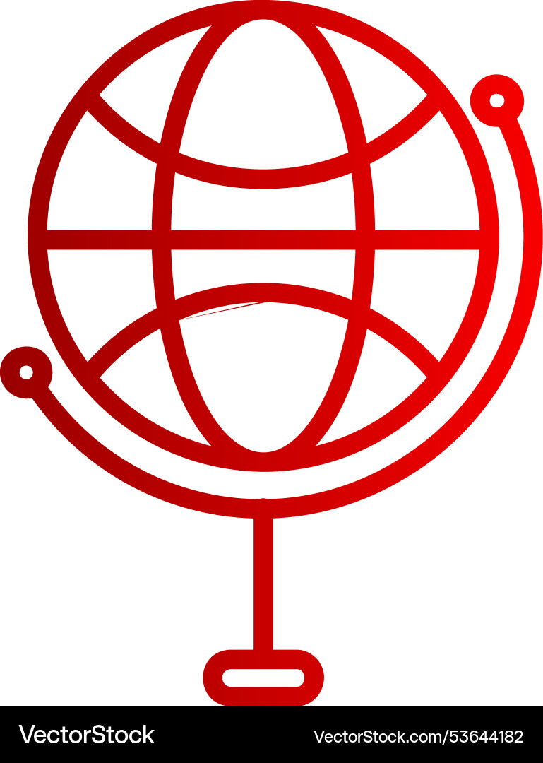Globe line gradient icon Vector Image
