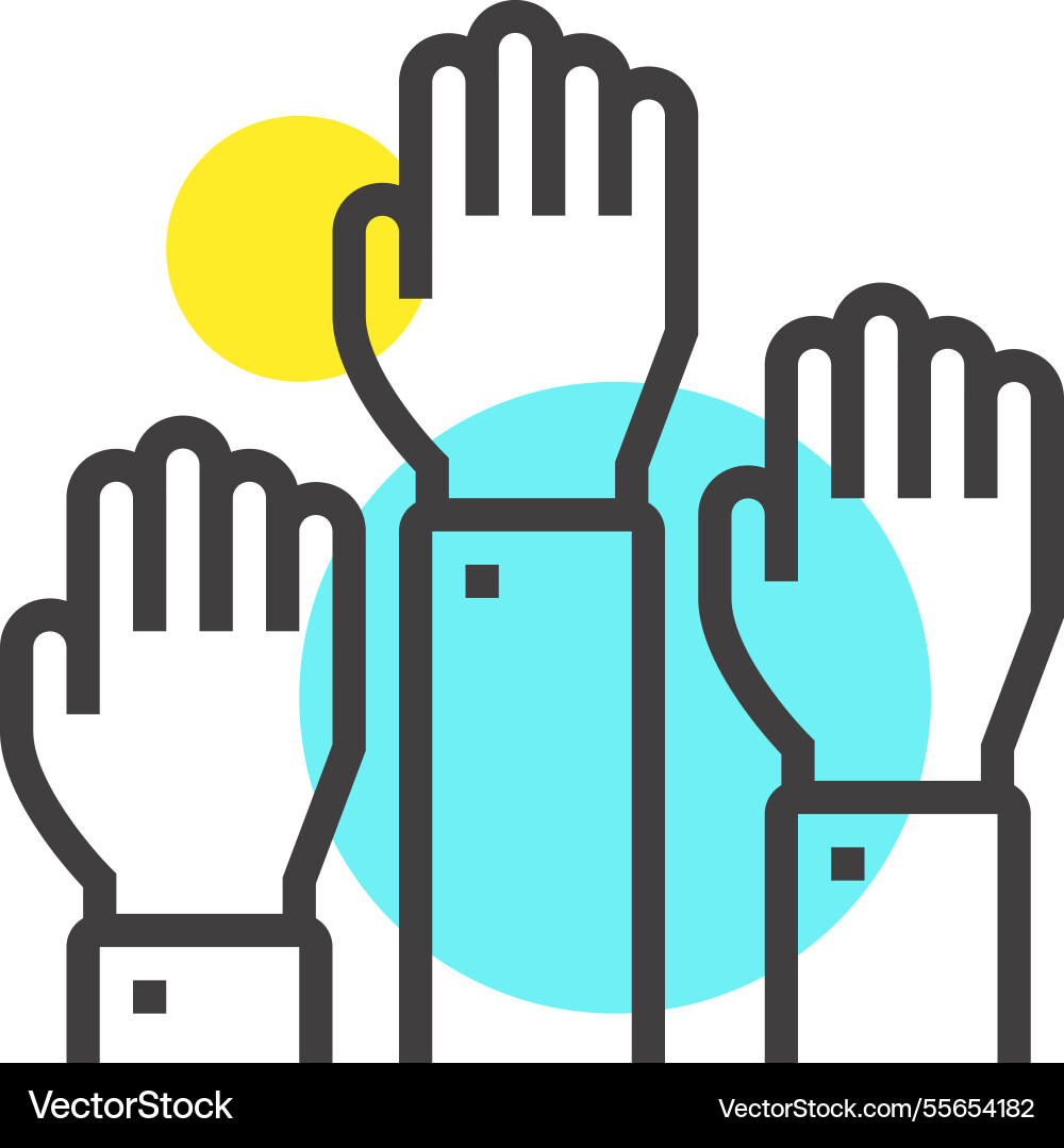 Group class flat line web icon concept Group class flat line web icon concept vector image
