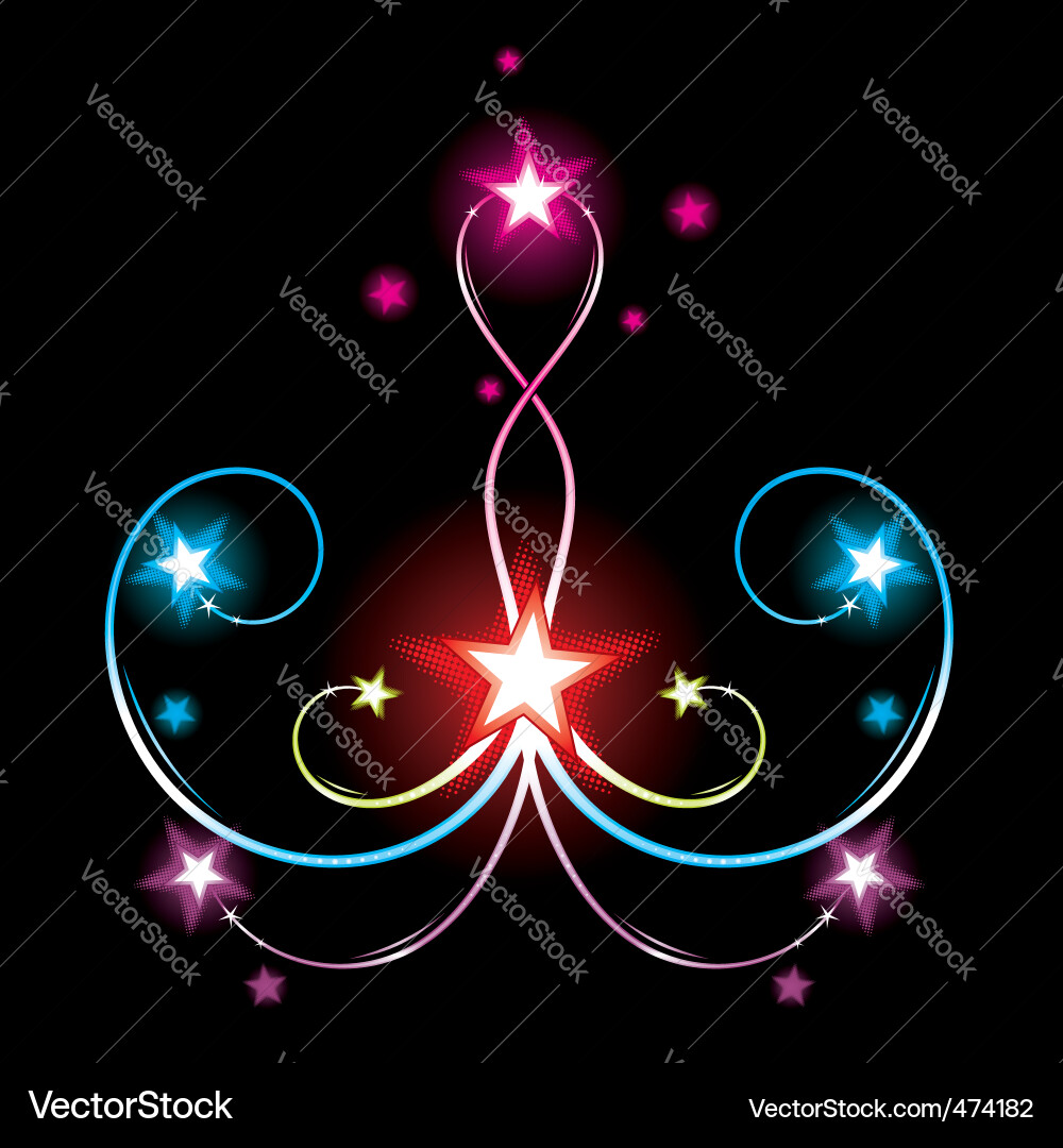Magical Fireworks Display Vector Image