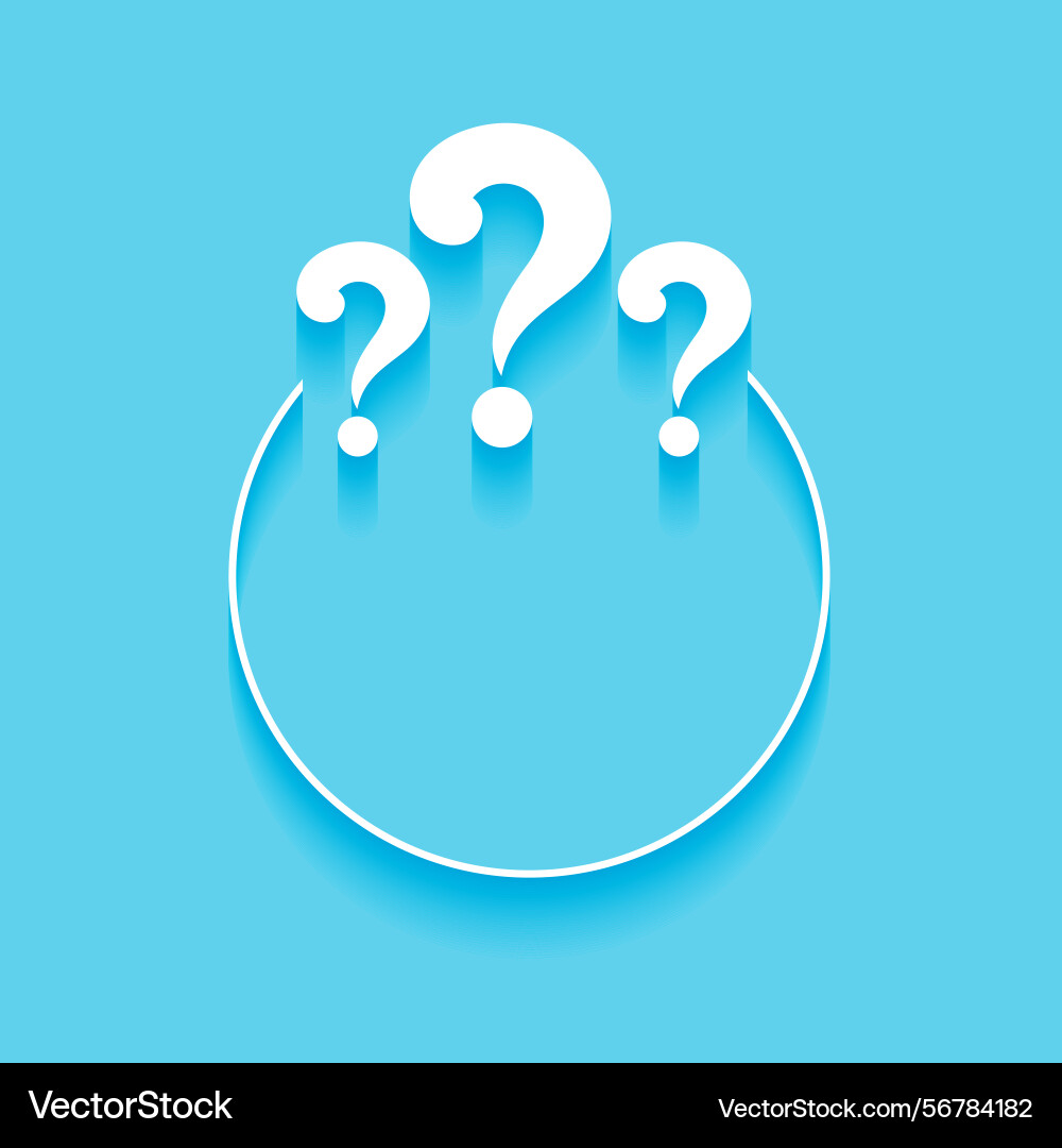 Modern style question mark sign frame with empty Vector Image