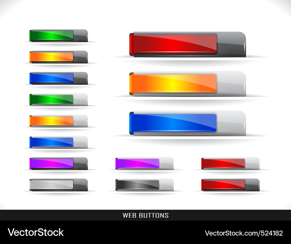 Modern Web Button Collection vector image