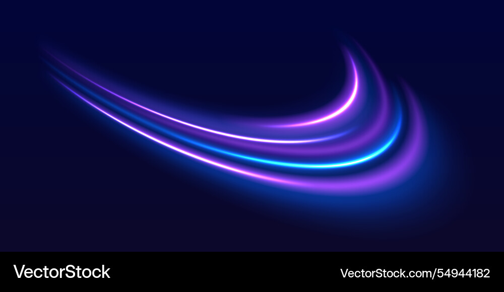 Neon Lichtlinienwege Neon Lichtlinienwege vektorbild