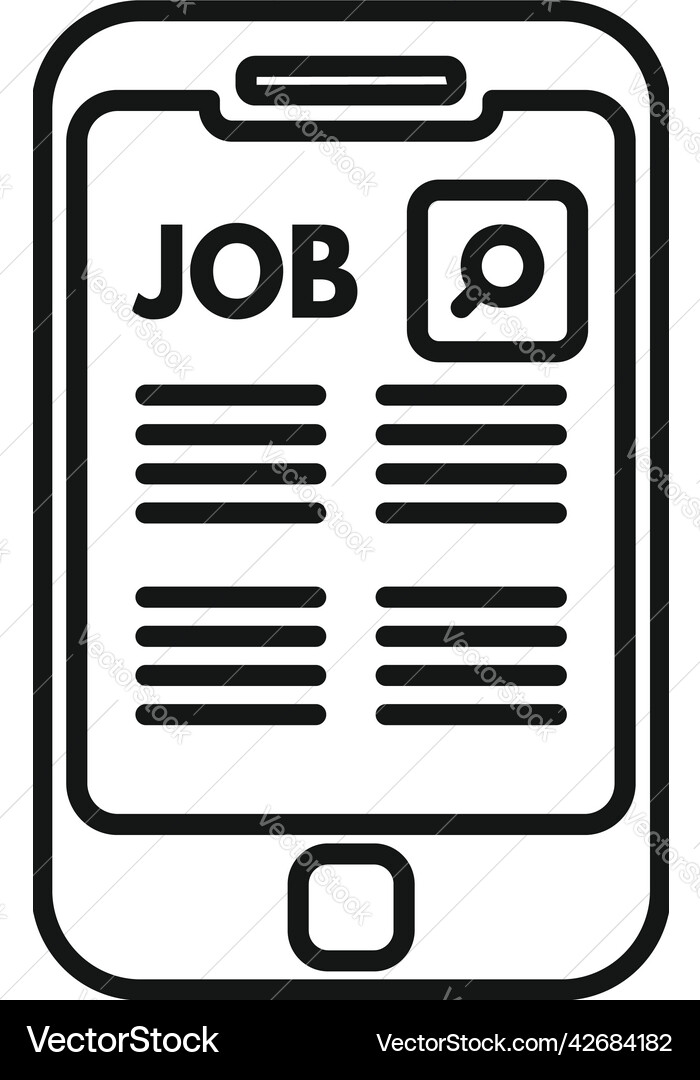 Online job icon outline computer interview Online job icon outline computer interview vector image