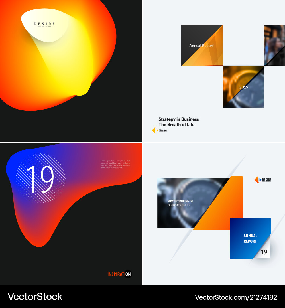 Set of modern design abstract templates creative Vector Image