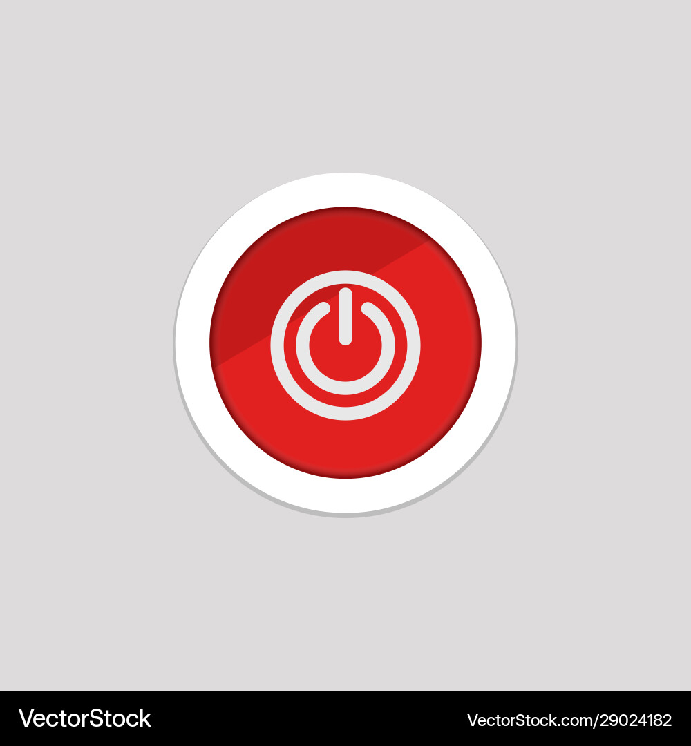 Simple power button icon mobile phone element Simple power button icon mobile phone element vector image