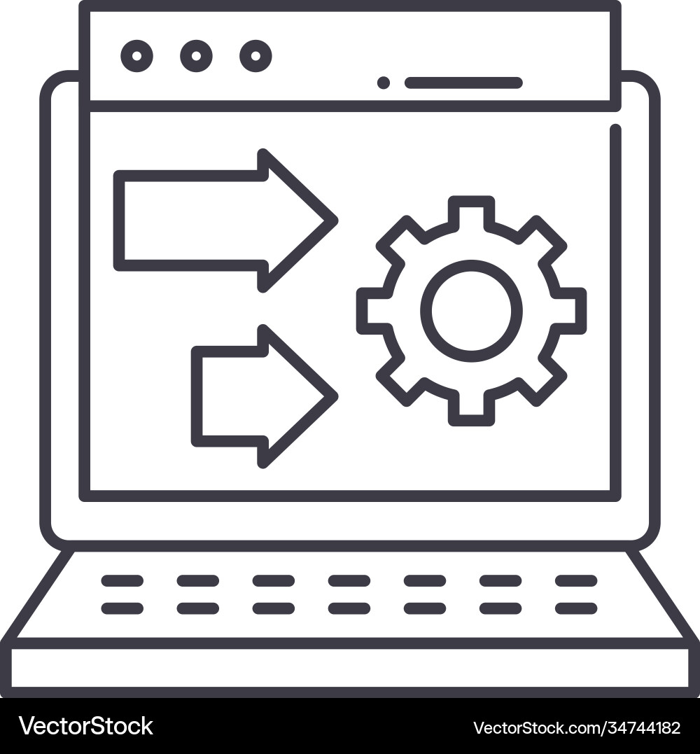 Systems engineer icon linear isolated Systems engineer icon linear isolated vector image