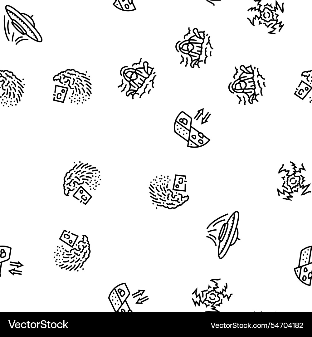 Unsolved mysteries question seamless pattern vector image