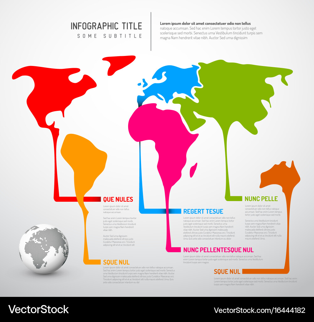 World map with pointer marks Vector Image