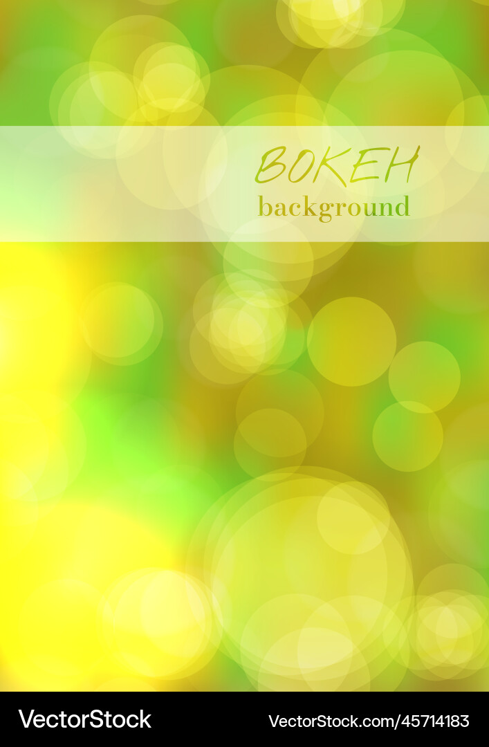 Abstract bokeh background spring green Vector Image