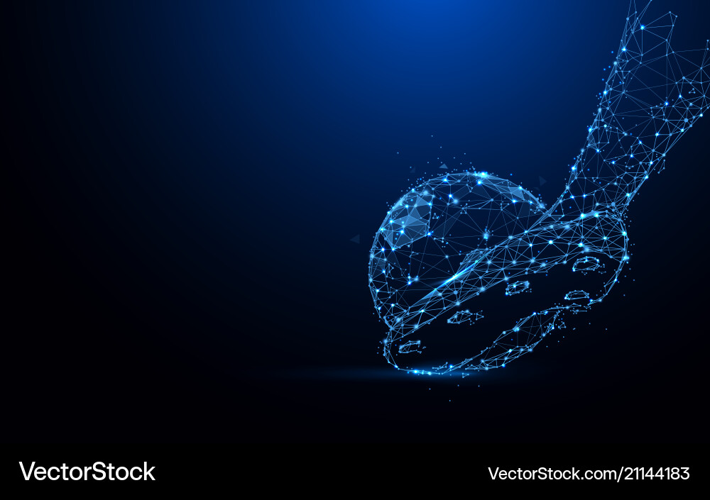 Abstract Soccer Kick - Particle Lines vector image