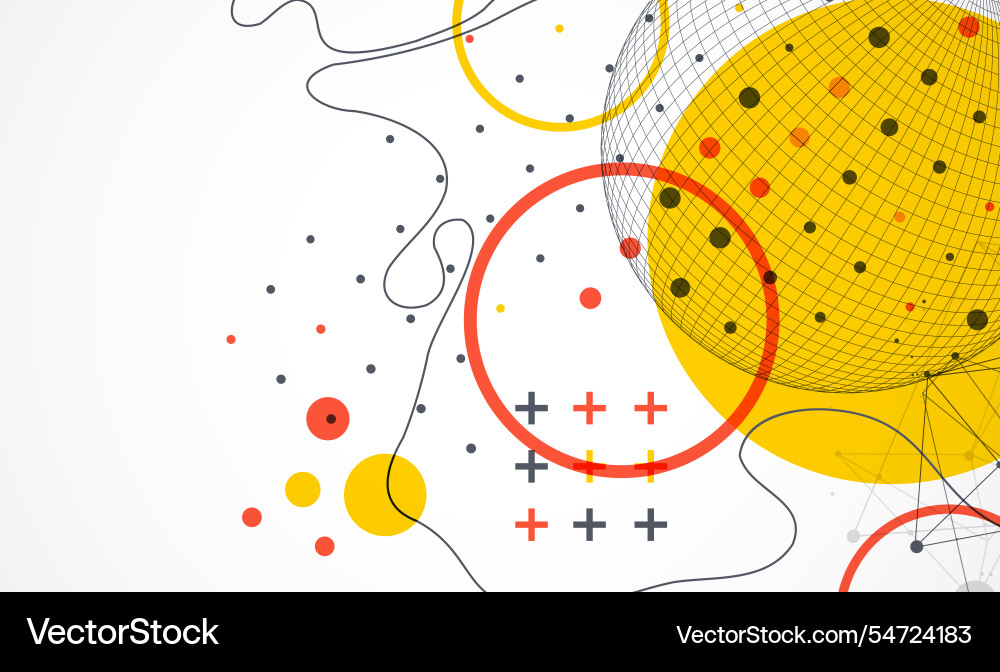 Abstract sphere background with plexus effect 3d Abstract sphere background with plexus effect 3d vector image