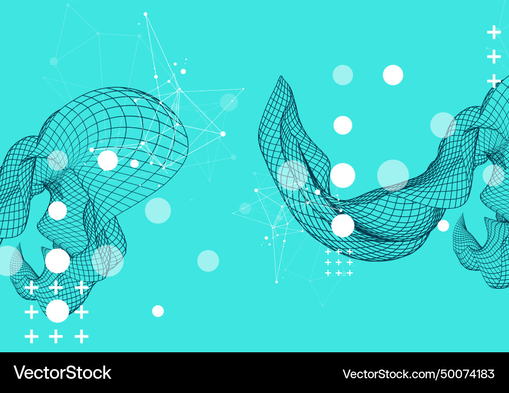 Abstract wave is made in a frame style template Abstract wave is made in a frame style template vector image