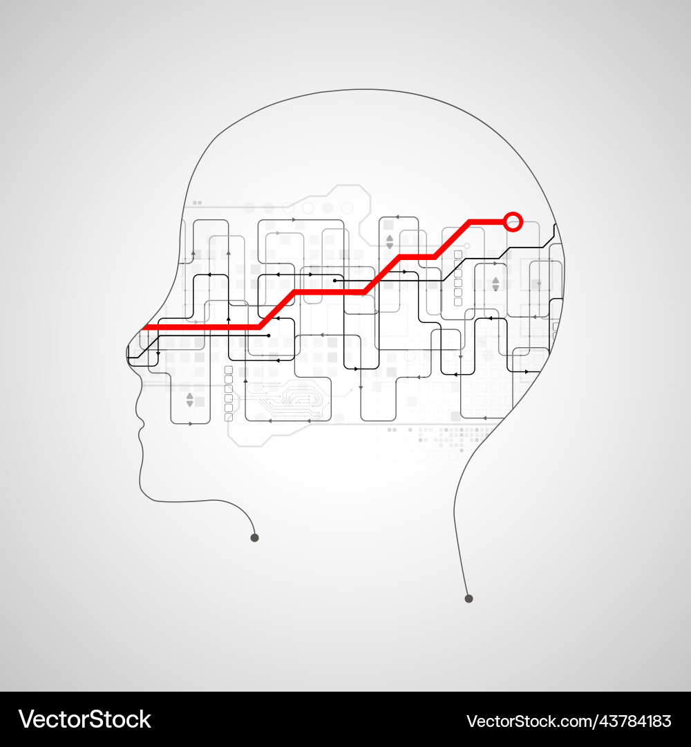 Artificial intelligence ai and big data concept Artificial intelligence ai and big data concept vector image