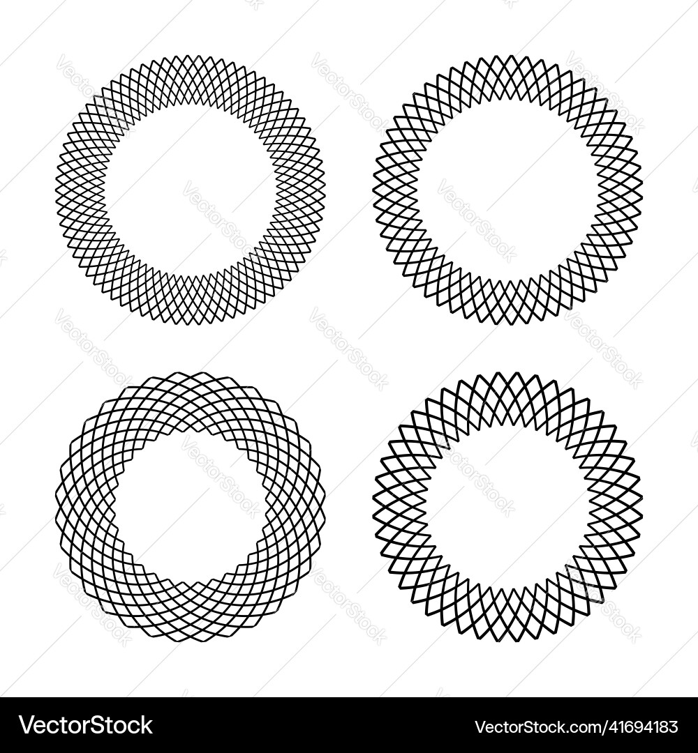 Circle patterns for round frames Circle patterns for round frames vector image