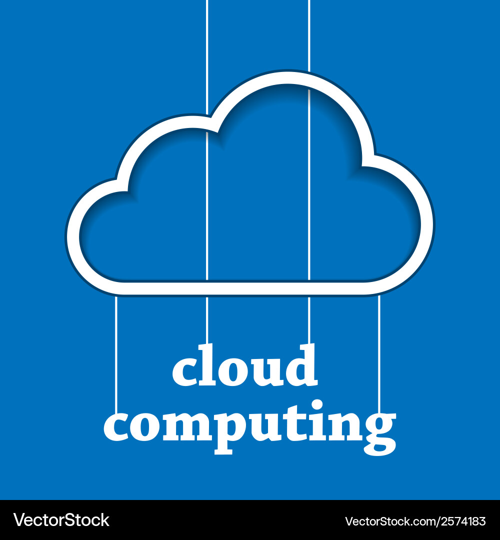 Cloud computing template vector image