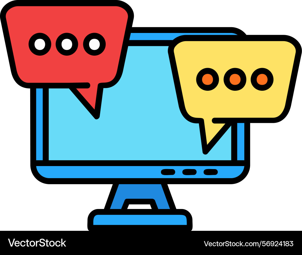Desktop computer icon design Vector Image